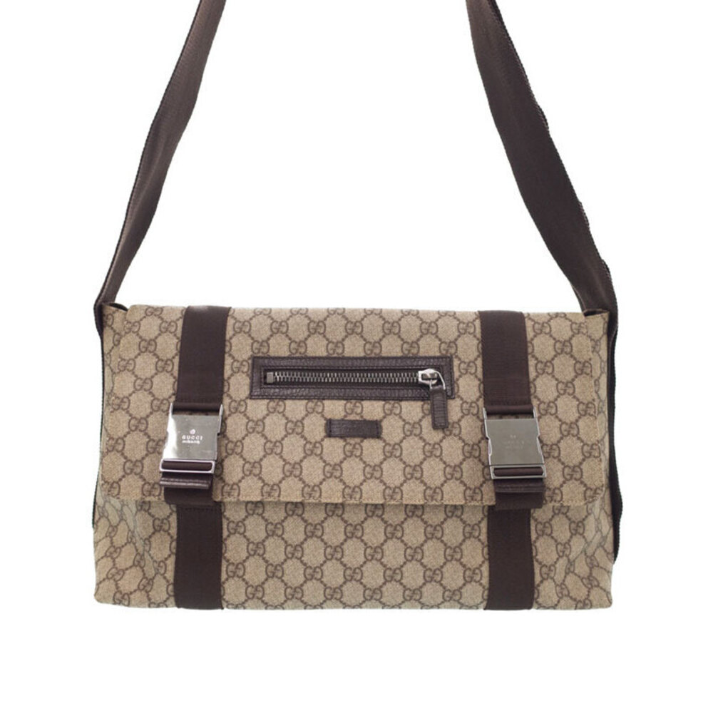 Gucci GG pattern messenger Crossbody bag Brown